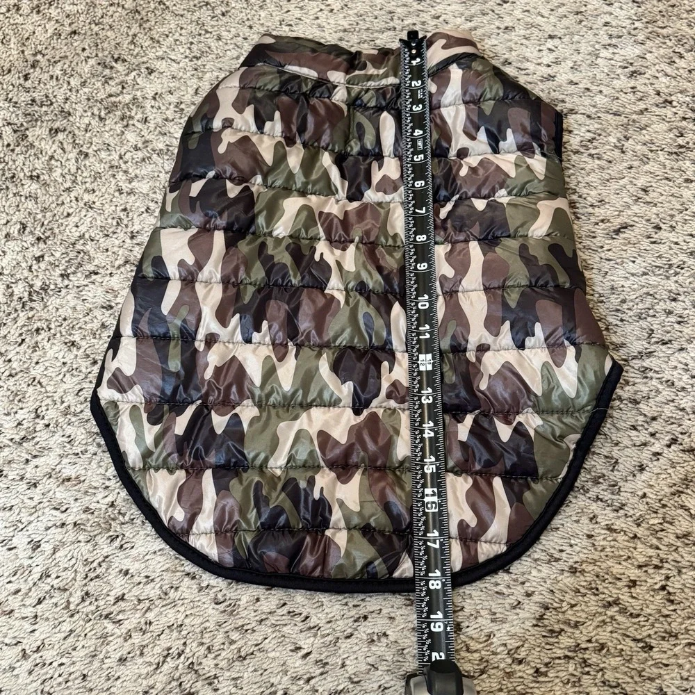 Top‎ Paw Dog Puffy Rain Sweater And Coat Jacket Camouflage Large